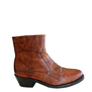 Durango Mens Leather Boots Ankle Zip Up Cowboy Western TR824 Brown Size …